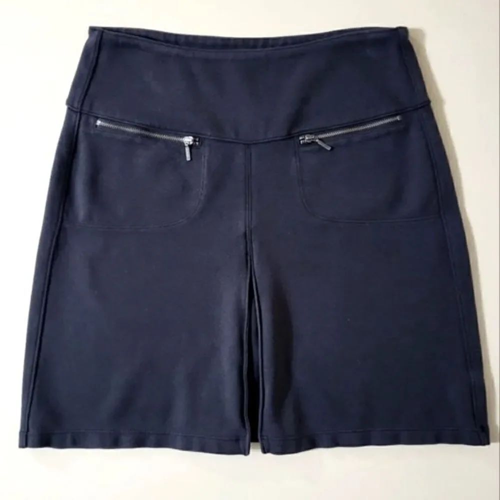 Athleta Black Ponte Skirt Zipper Pockets